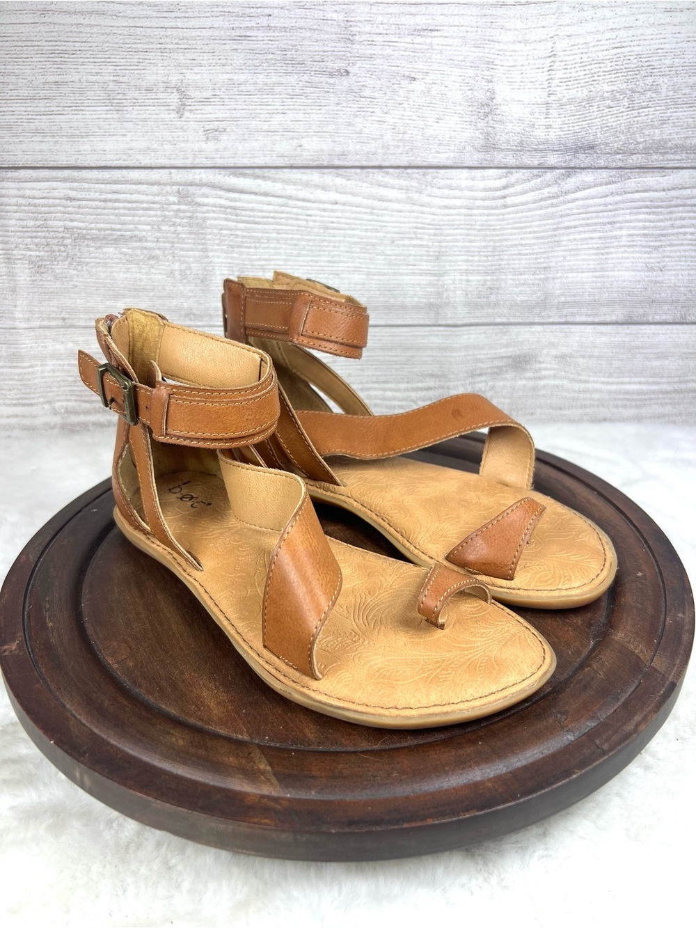 B.O.C Tan Maci Ankle Strap Sandals Shoes Size 6M Boho Outdoor